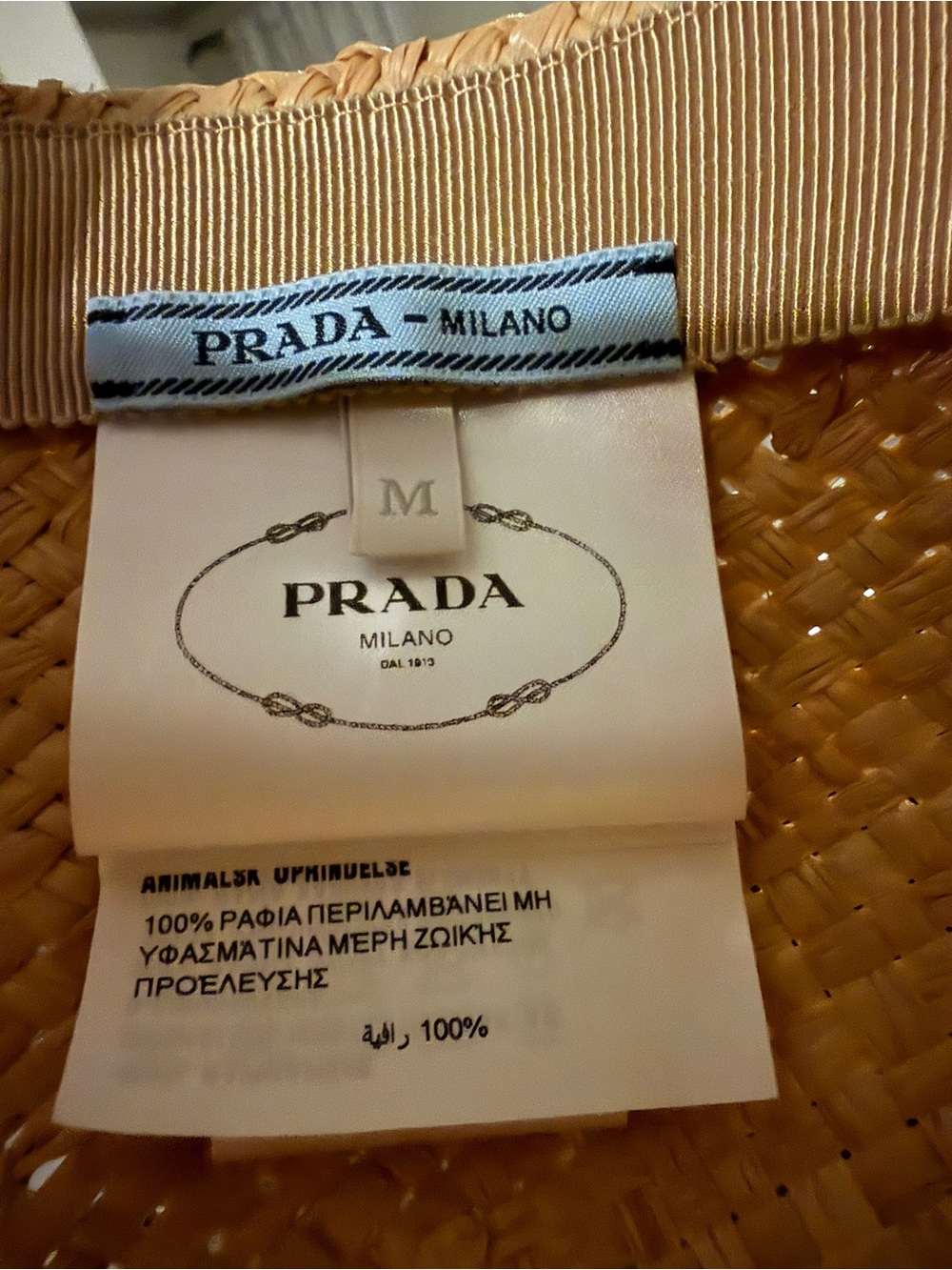 Prada raffia baseball hat size medium worn once like new - Picture 8 of 8